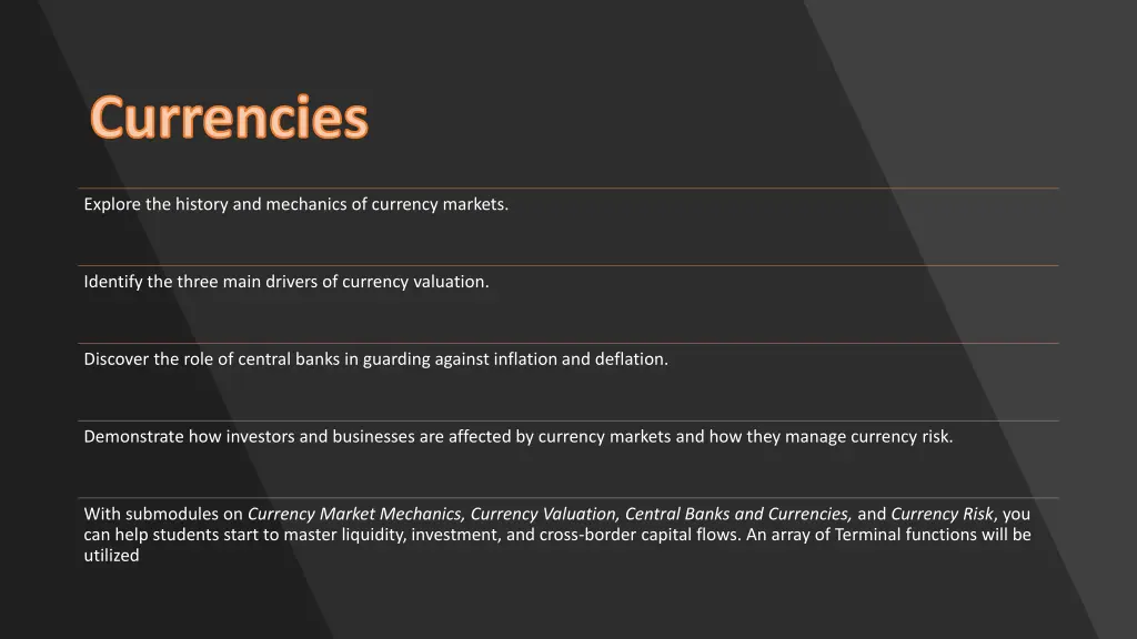 currencies