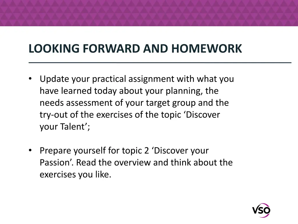 looking forward and homework