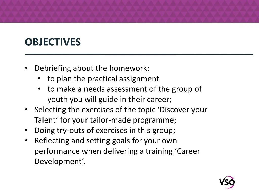 objectives