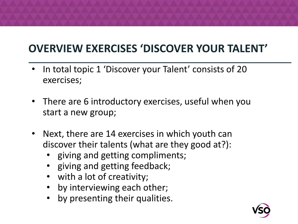 overview exercises discover your talent