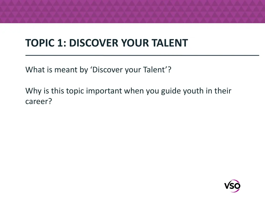 topic 1 discover your talent
