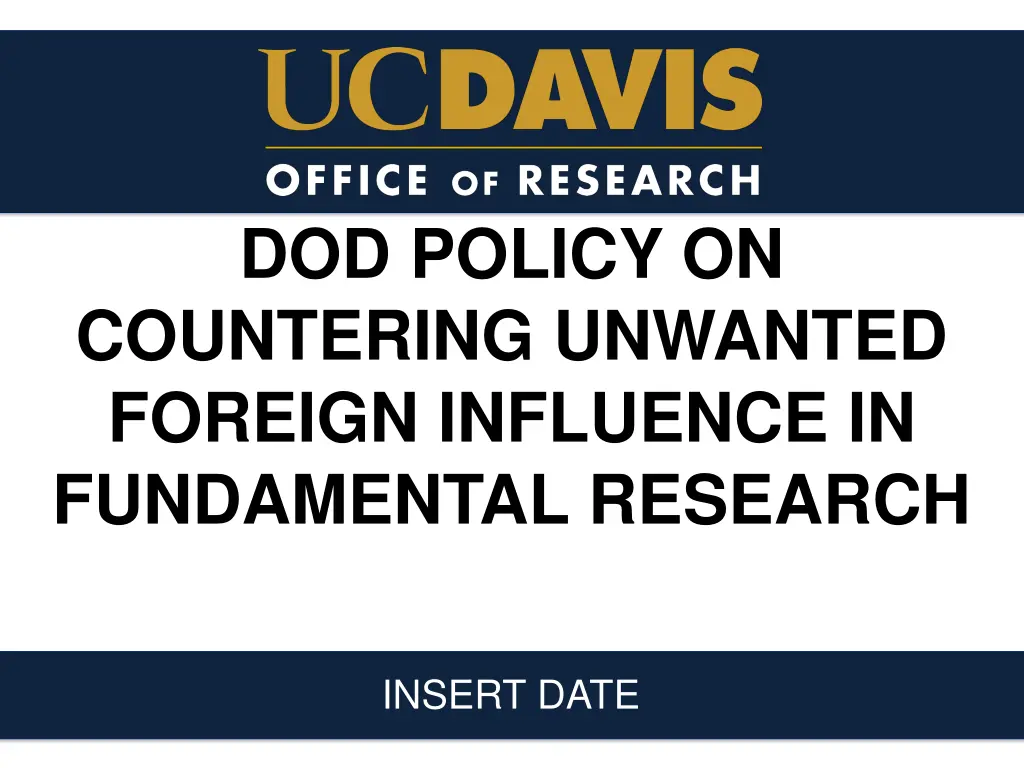 dod policy on countering unwanted foreign