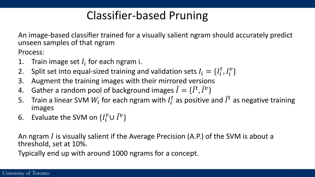 classifier based pruning