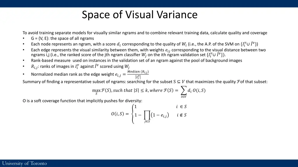 space of visual variance