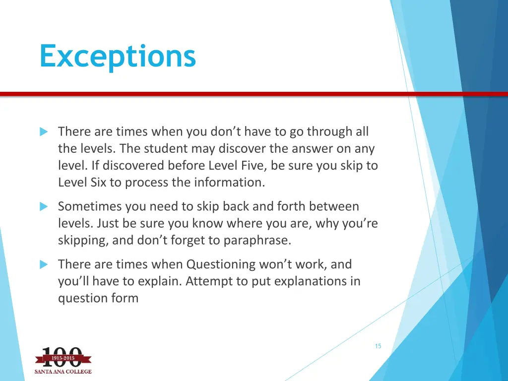 exceptions
