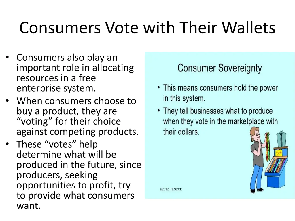 consumers vote with their wallets