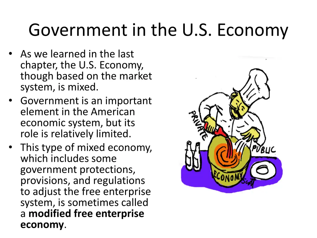 government in the u s economy