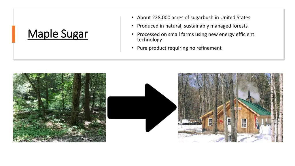 about 228 000 acres of sugarbush in united states