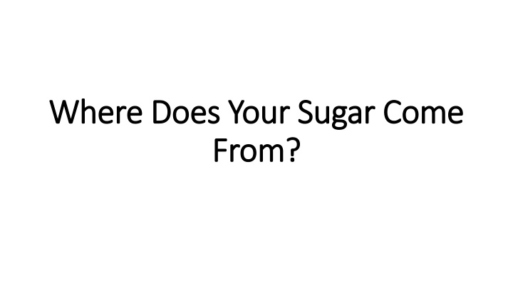 where does your sugar come where does your sugar
