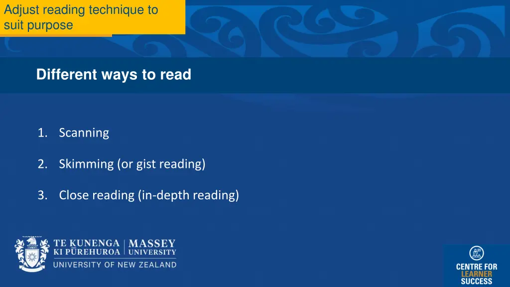 studyup knowledge to go adjust reading technique