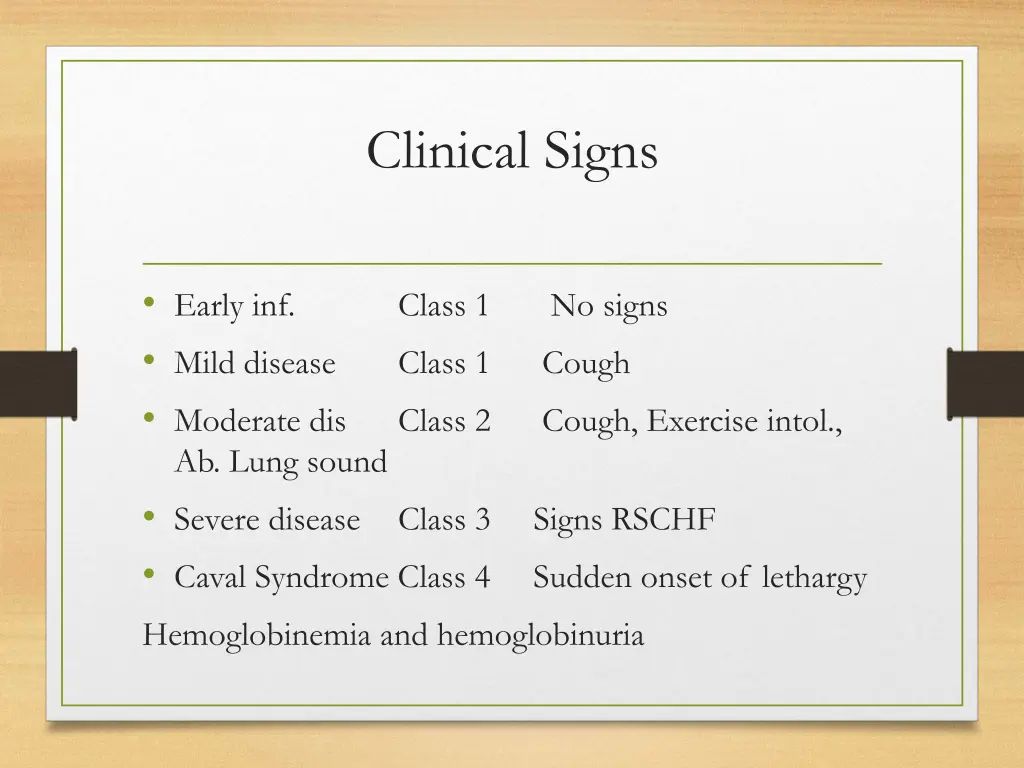 clinical signs