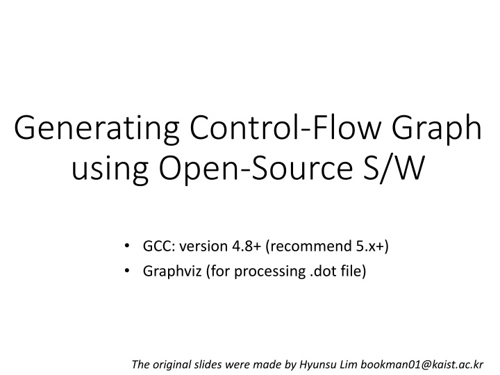 generating control flow graph using open source