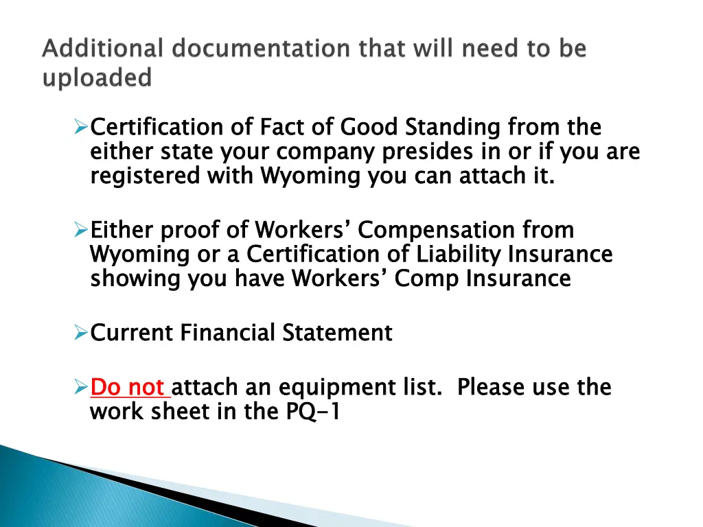 certification of fact of good standing from
