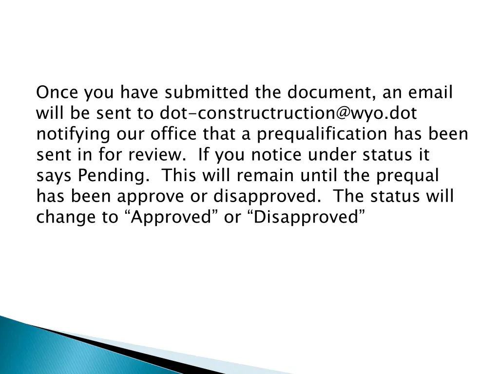 once you have submitted the document an email