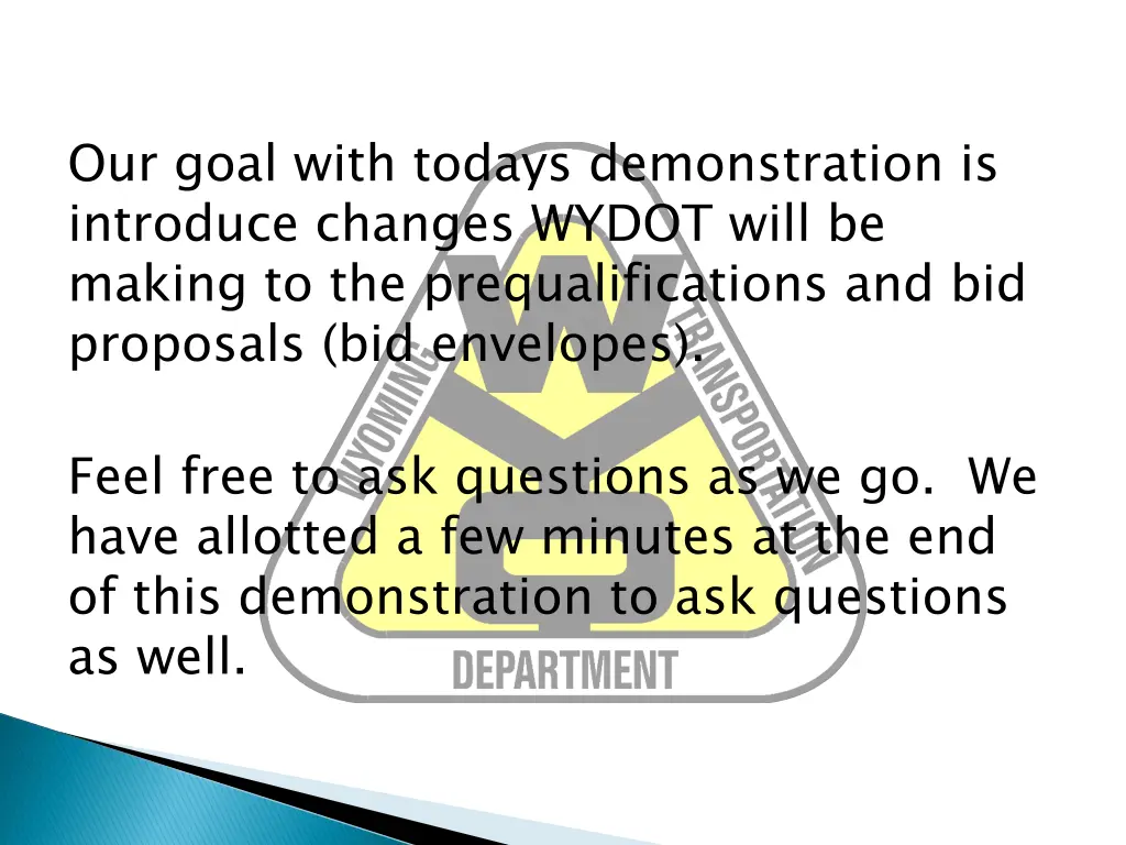 our goal with todays demonstration is introduce