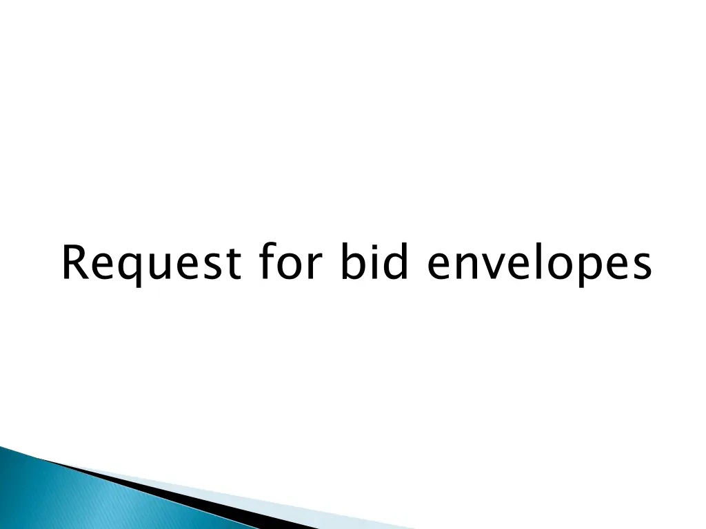 request for bid envelopes
