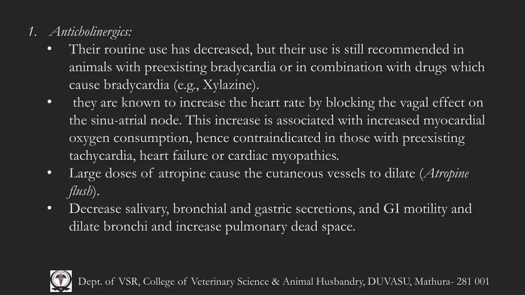 1 anticholinergics their routine