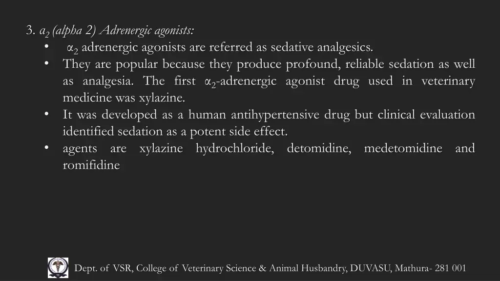 3 2 alpha 2 adrenergic agonists 2 adrenergic