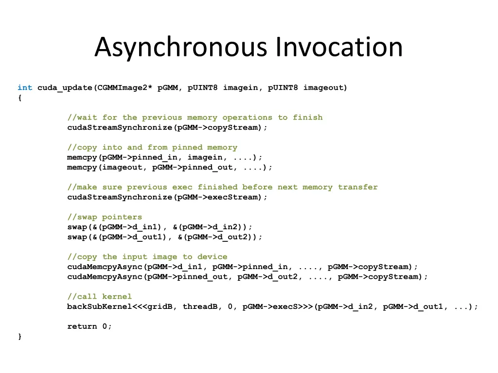 asynchronous invocation