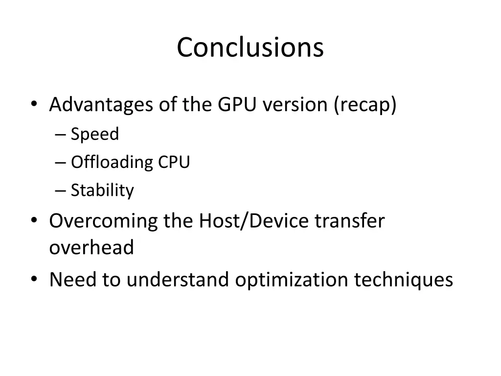 conclusions