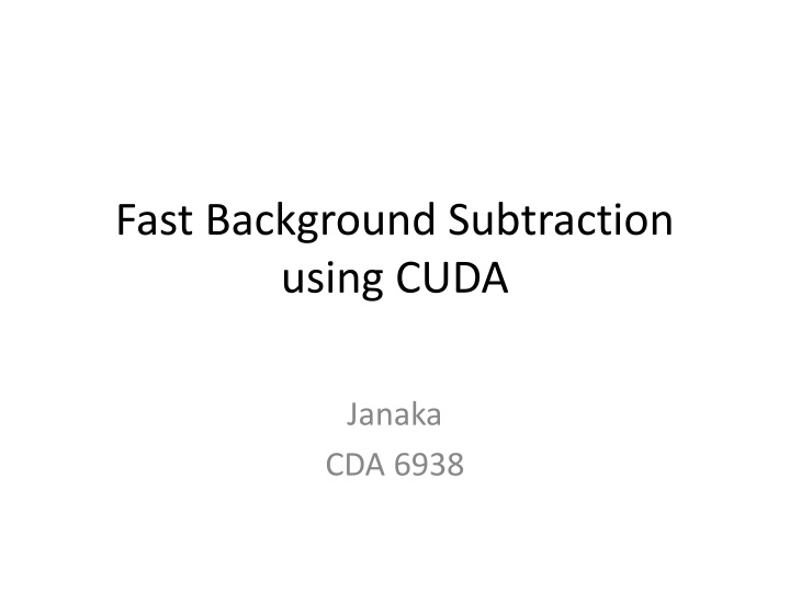 fast background subtraction using cuda