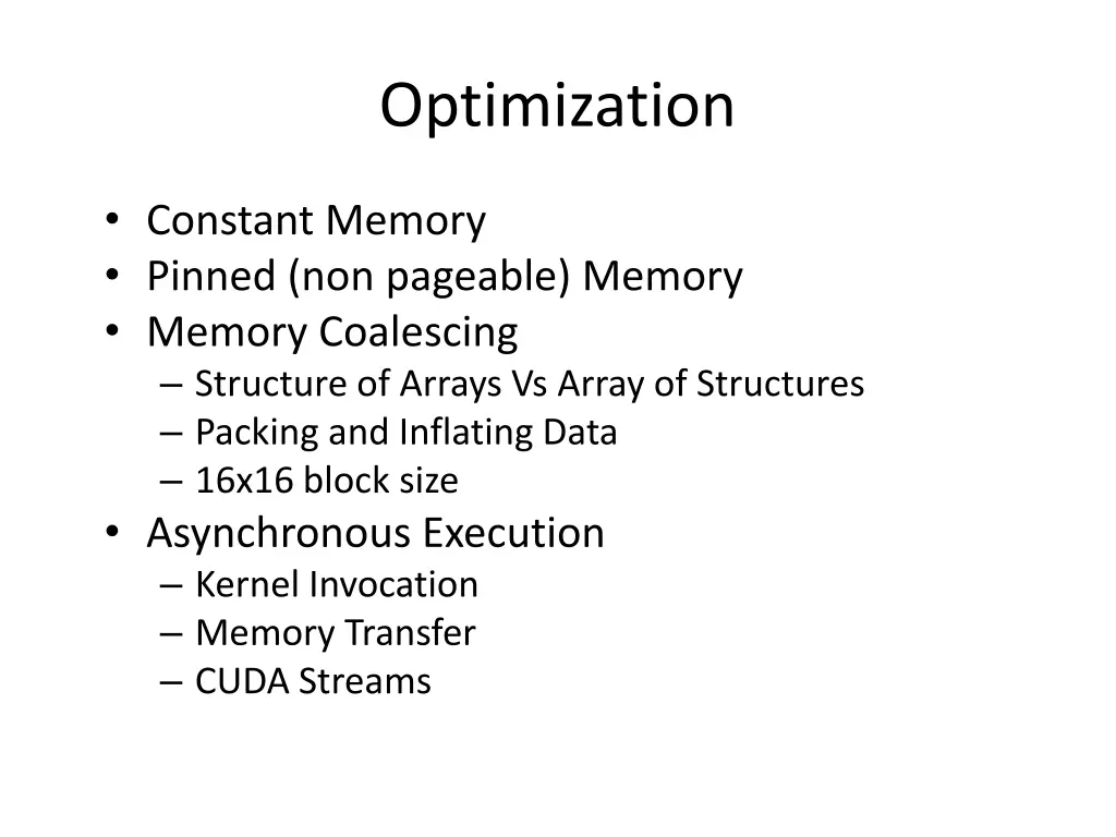 optimization