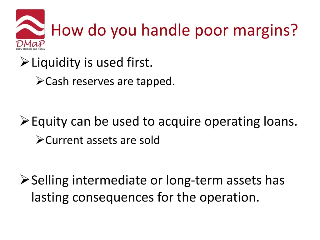 how do you handle poor margins