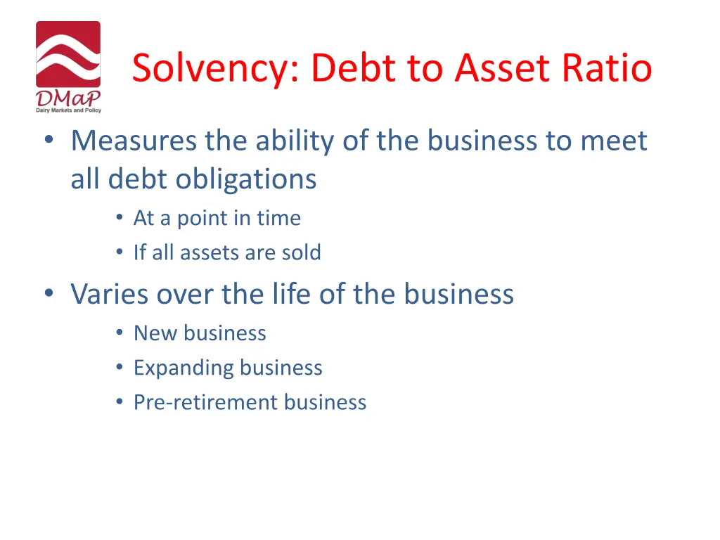 solvency debt to asset ratio