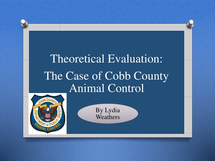 theoretical evaluation the case of cobb county