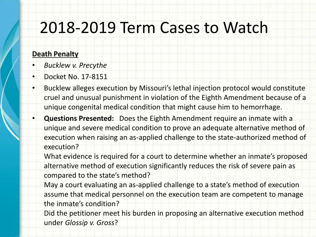 2018 2019 term cases to watch 2