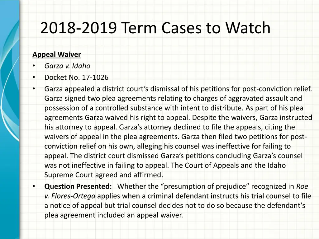 2018 2019 term cases to watch