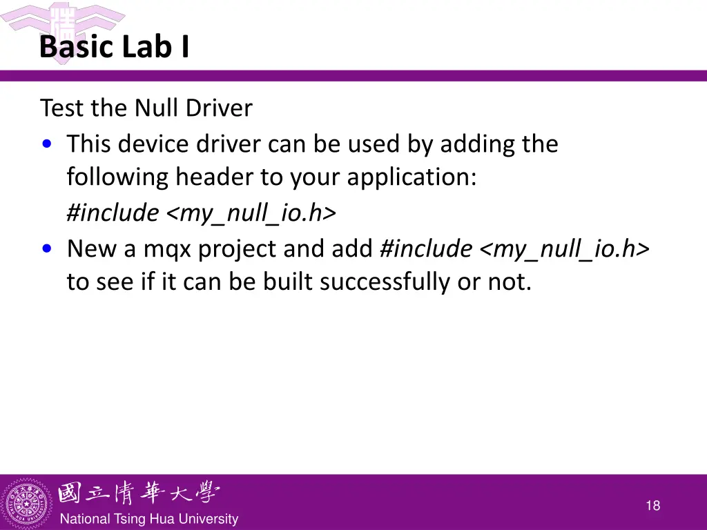 basic lab i