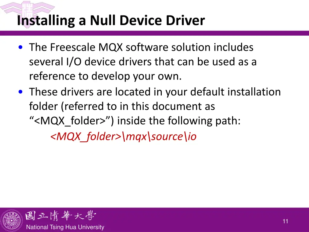 installing a null device driver