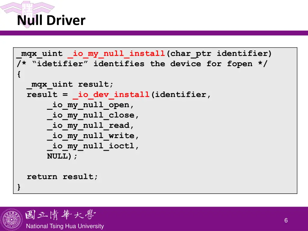 null driver 1