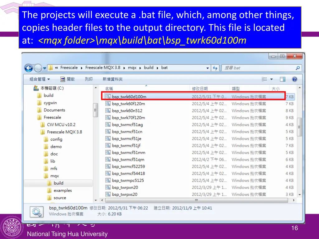 the projects will execute a bat file which among