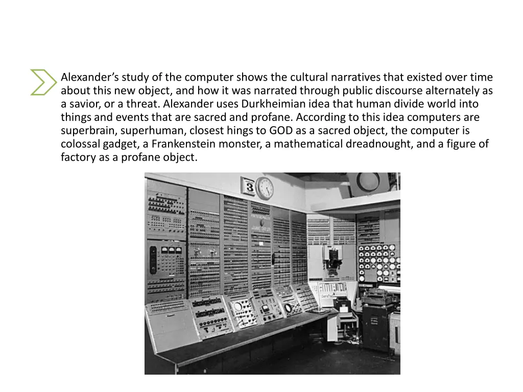 alexander s study of the computer shows