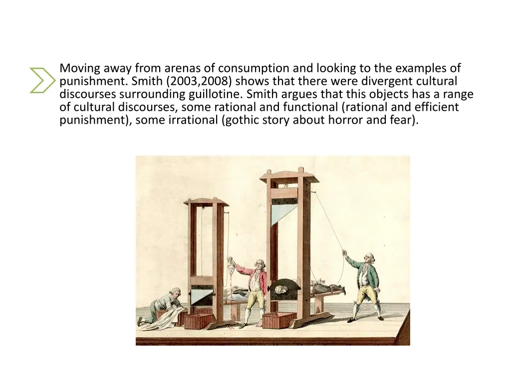 moving away from arenas of consumption