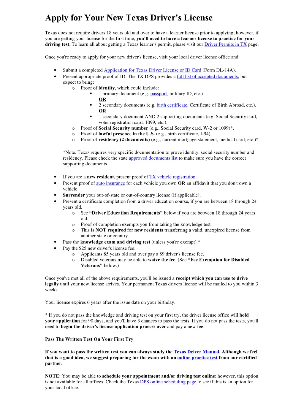 apply for your new texas driver s license