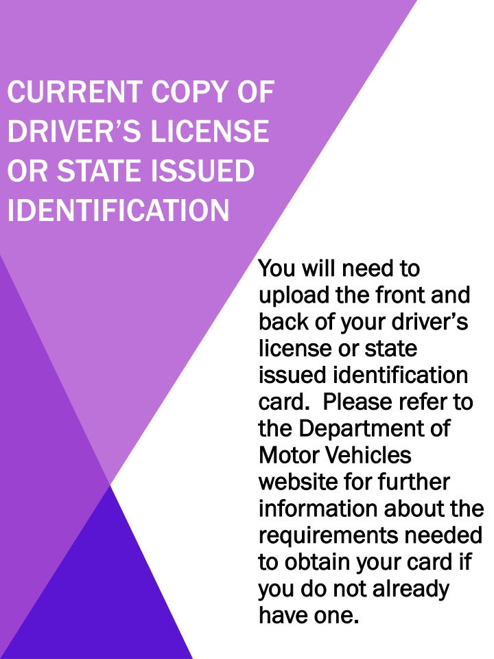 current copy of driver s license or state issued