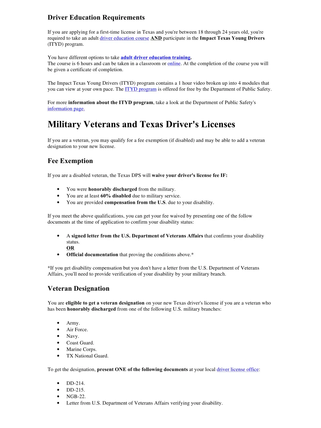 driver education requirements