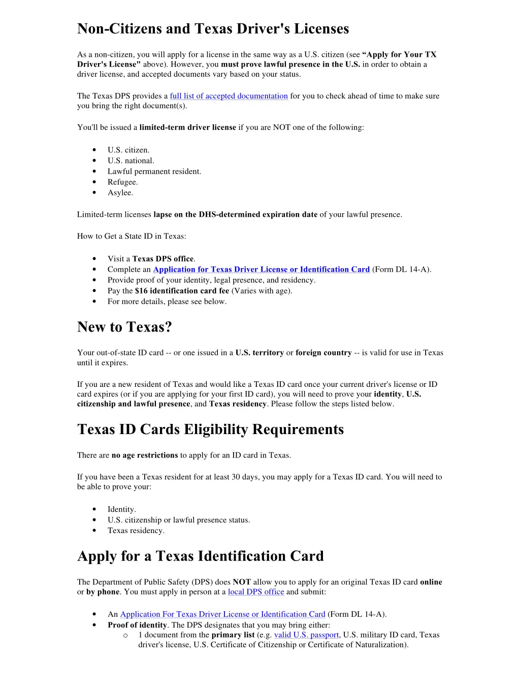non citizens and texas driver s licenses