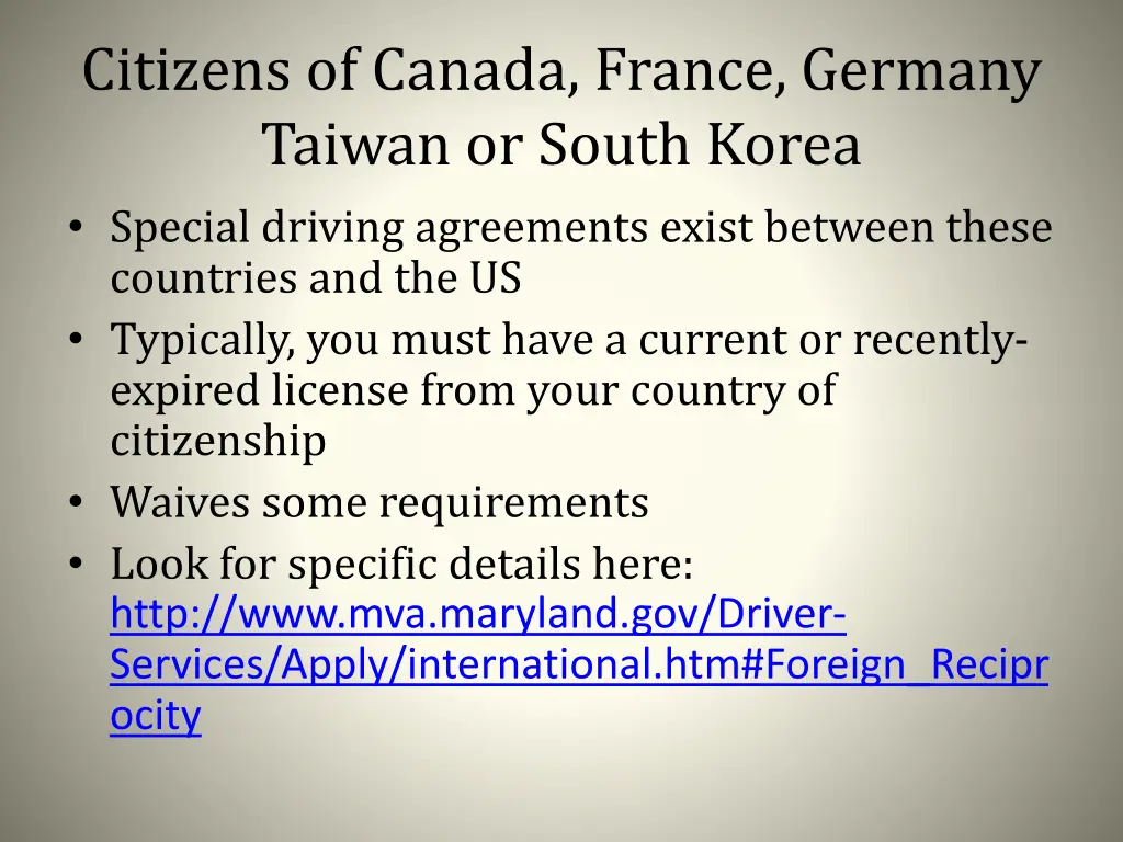 citizens of canada france germany taiwan or south