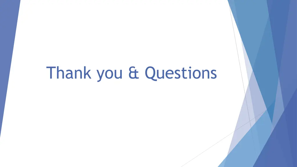 thank you questions