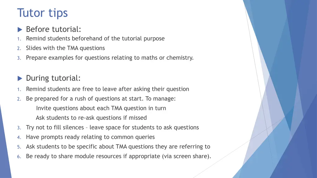 tutor tips