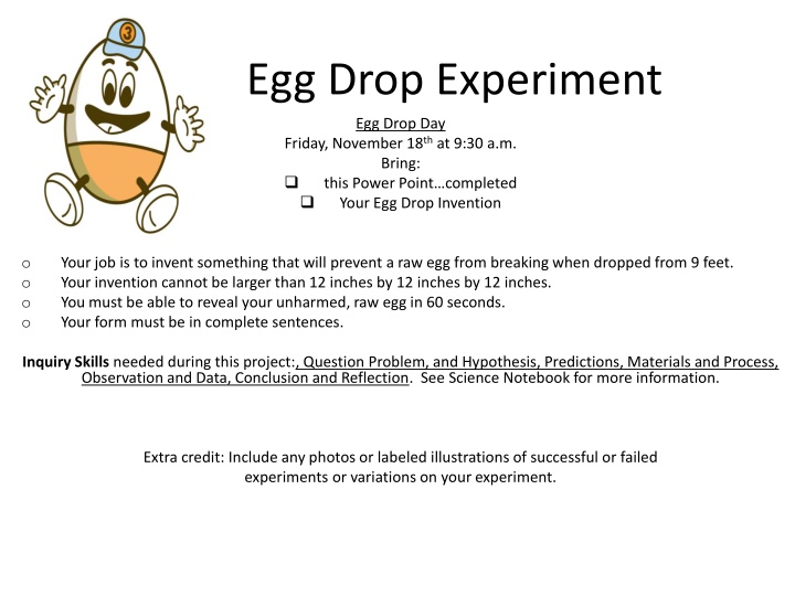 egg drop experiment