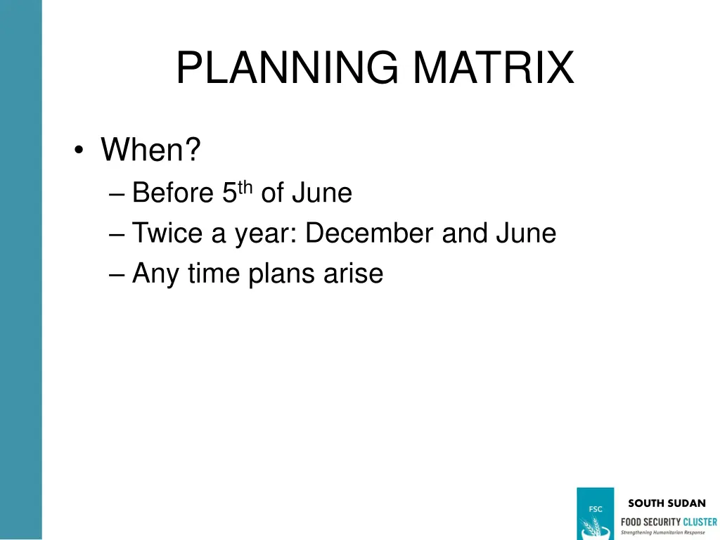 planning matrix 1