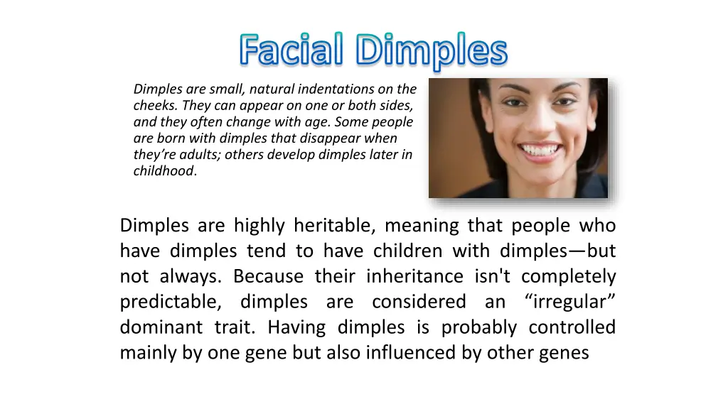 facial dimples