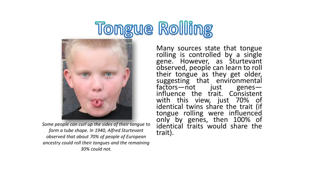 tongue rolling