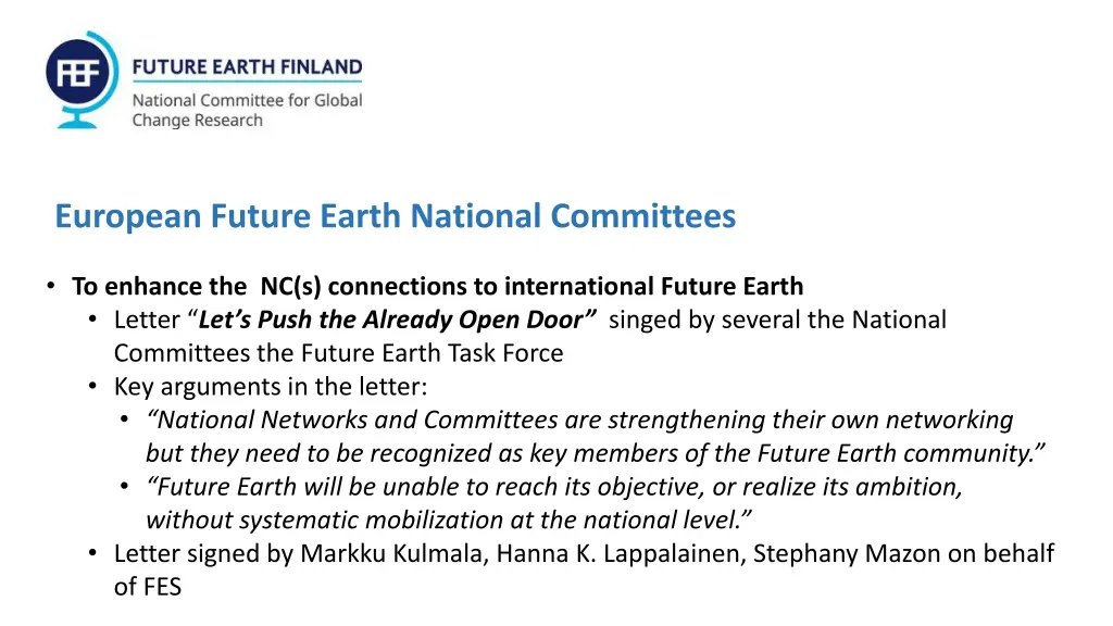 european future earth national committees 1