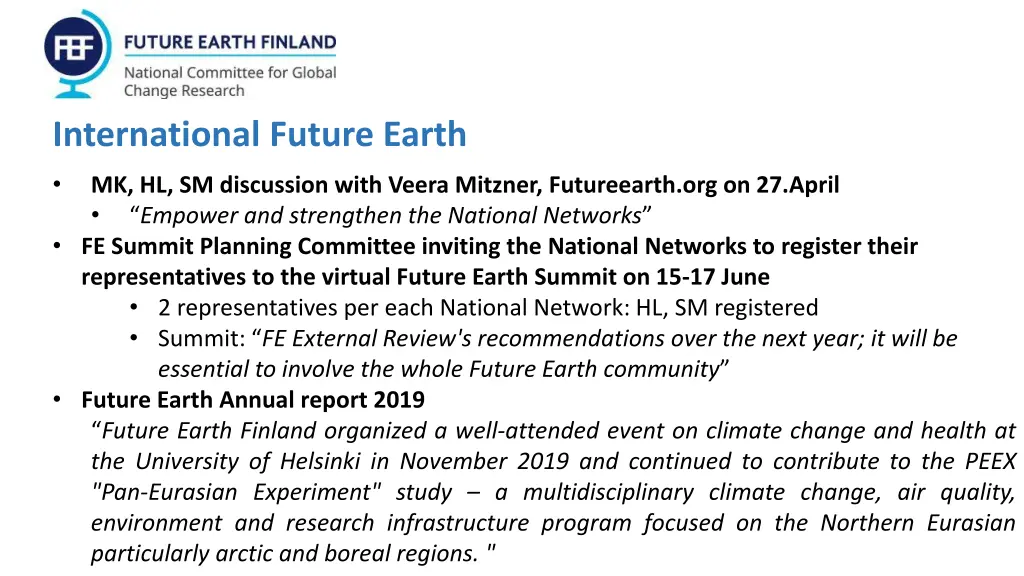 international future earth
